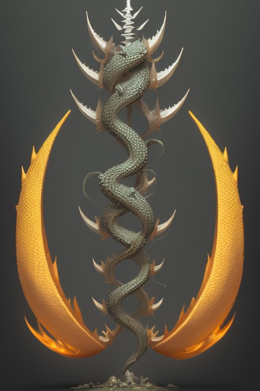 elemental with long spikes with patches of scales